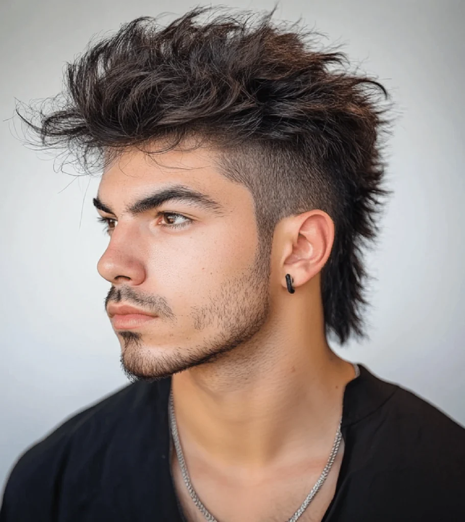 Burst Fade Mullet