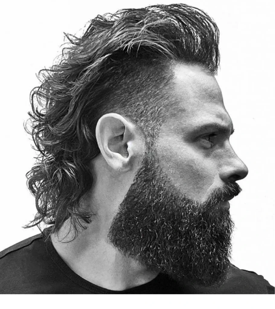 Edgy Mullet with Beard