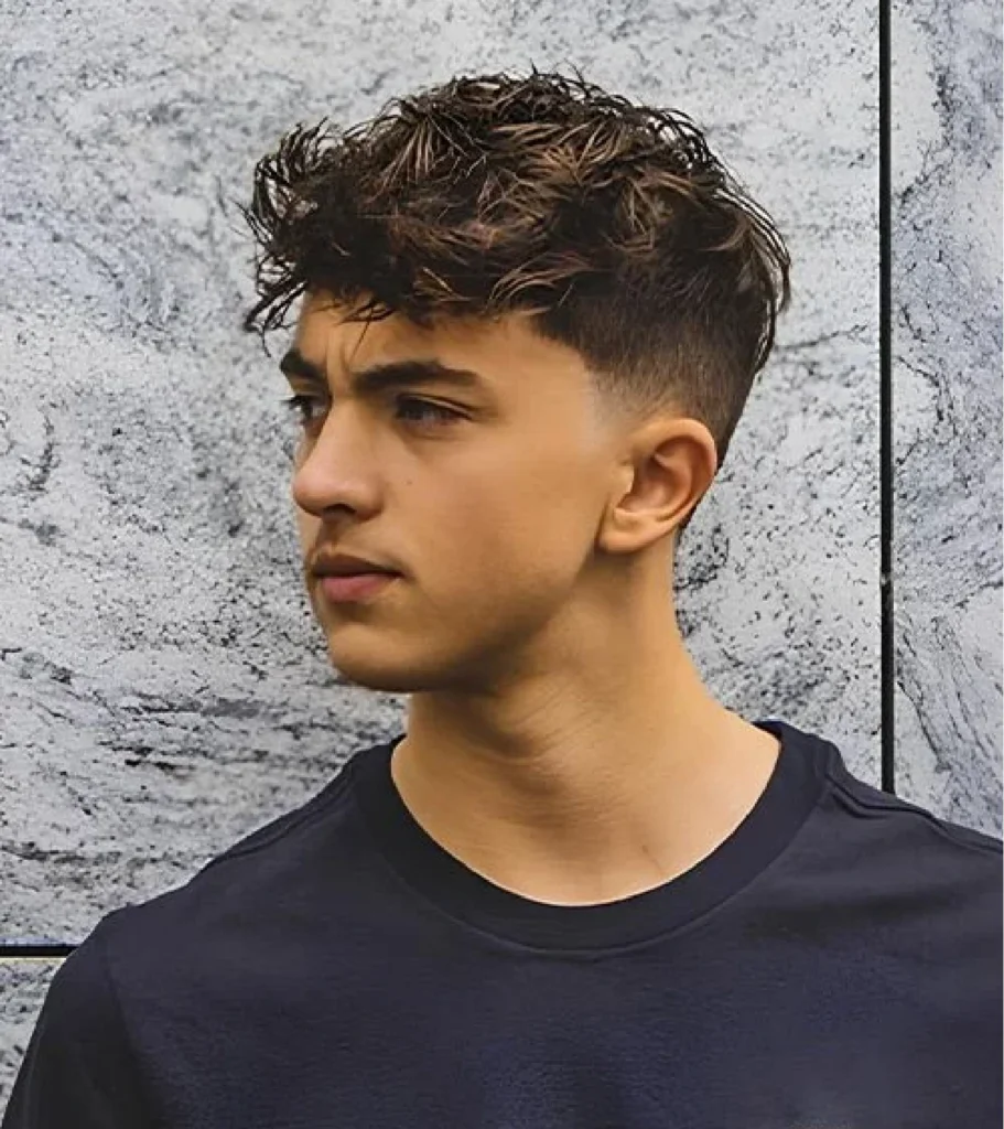 Messy French Crop with Low Taper Fade