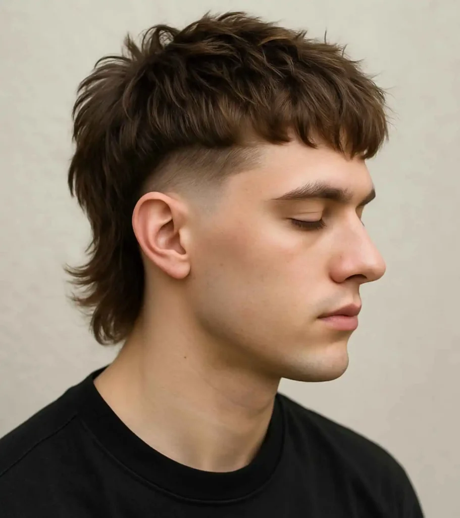 Trendy Short Mullet with Low Taper Fade