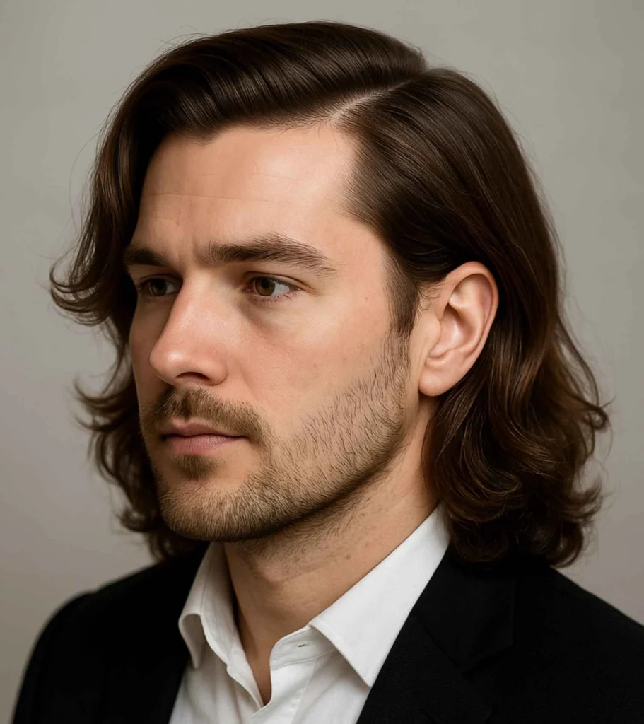 Long Flowing Side Part