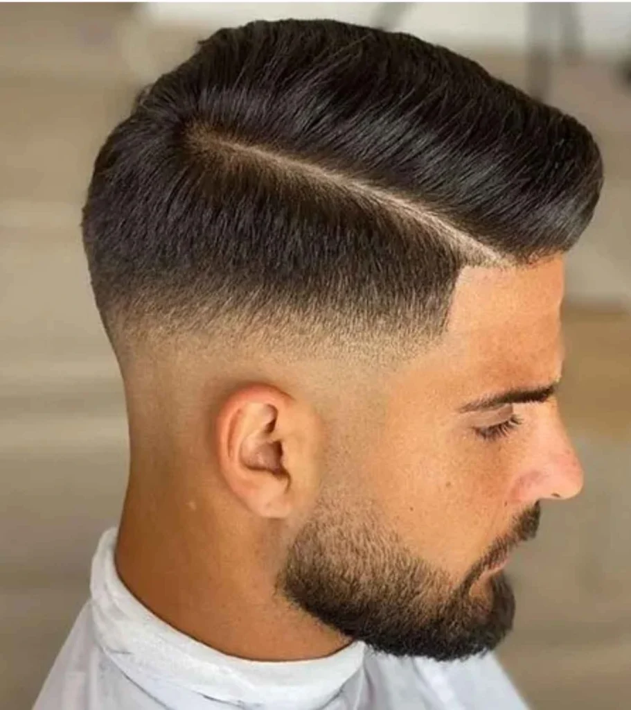 Modern Side Part with Mid Fade