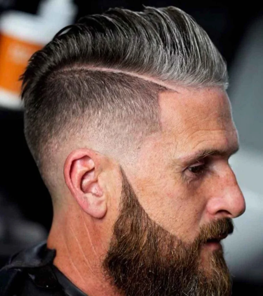 Sleek Hard Part with High Drop Fade