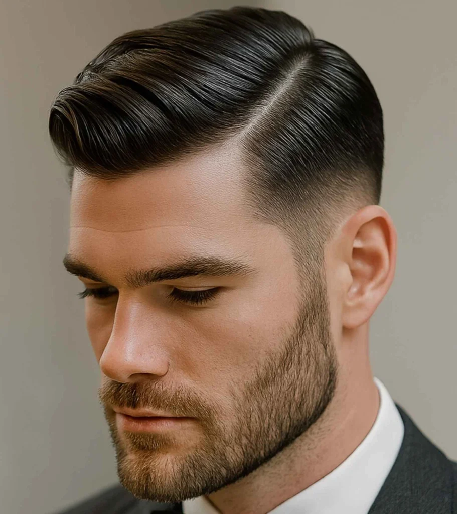 Handsome Low Taper Comb Over