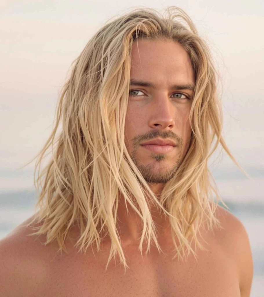 Long Flowing Blonde Hair