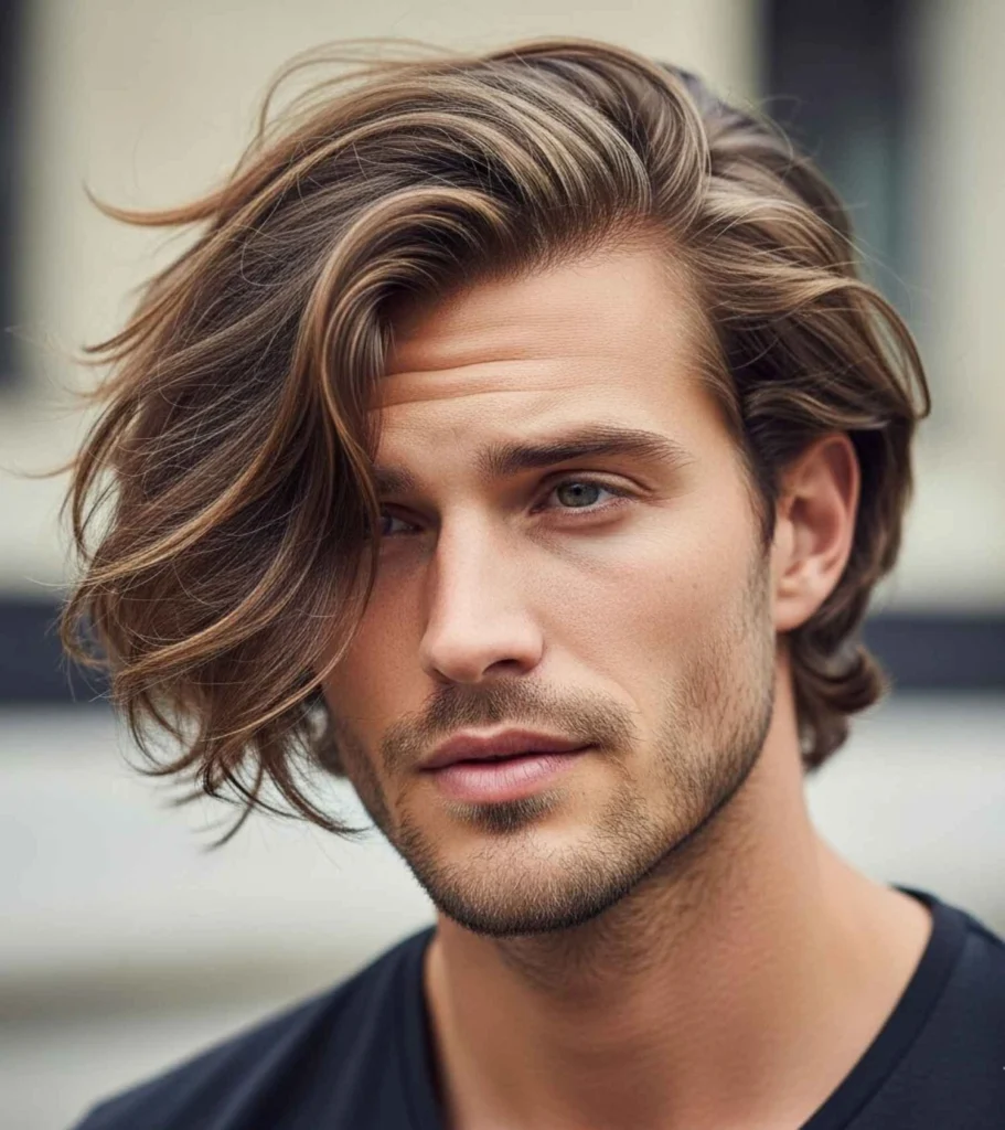 Long Side Swept Hair