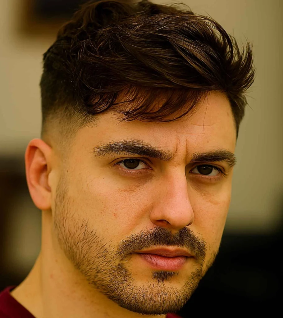 Messy Comb Over Low Fade