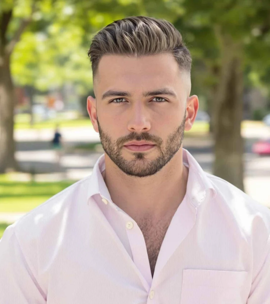 Short Comb Over Taper Fade