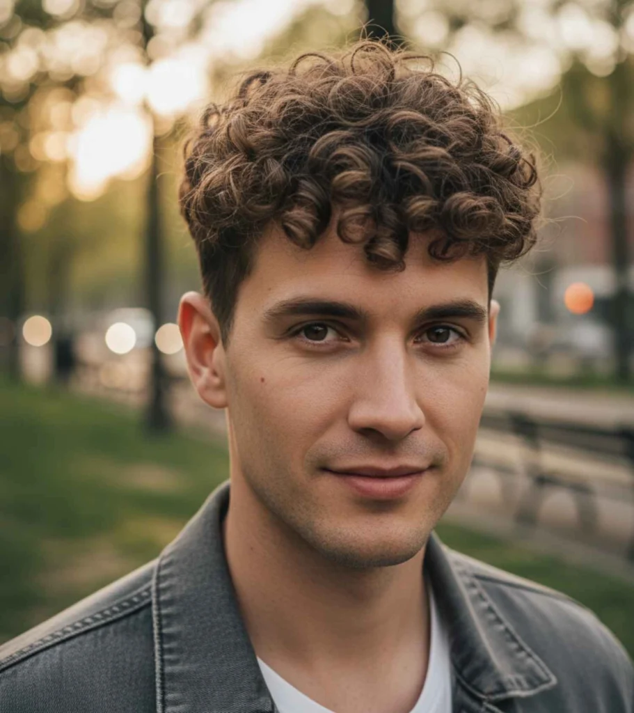 Tousled Curly Hair Fade
