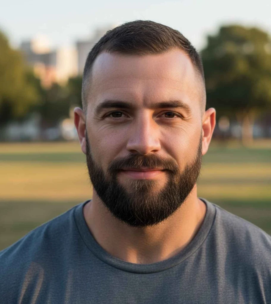 Crew Cut with Beard Fade