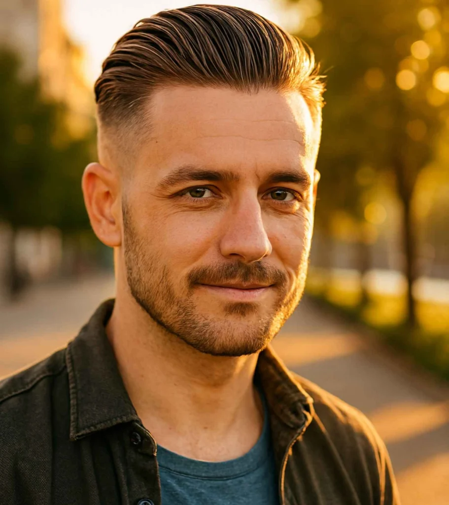 Slick Back with Undercut Fade