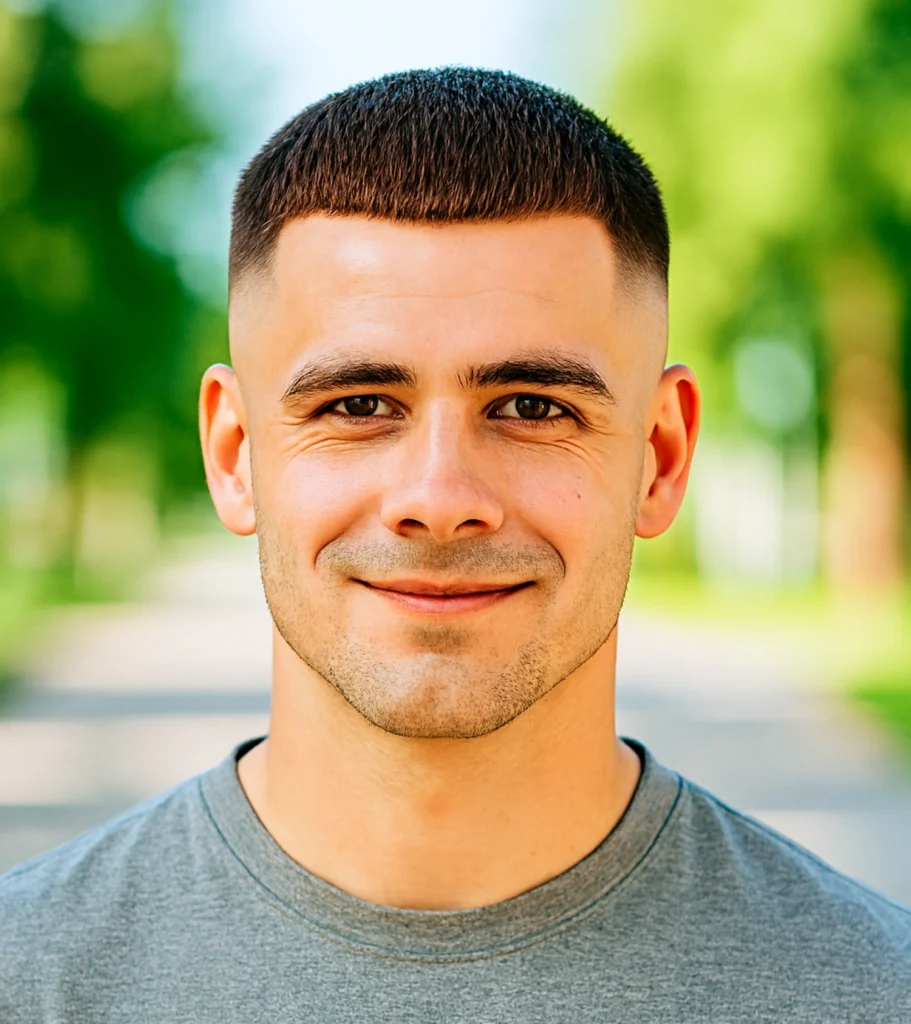 Classic Crew Cut with Taper Fade