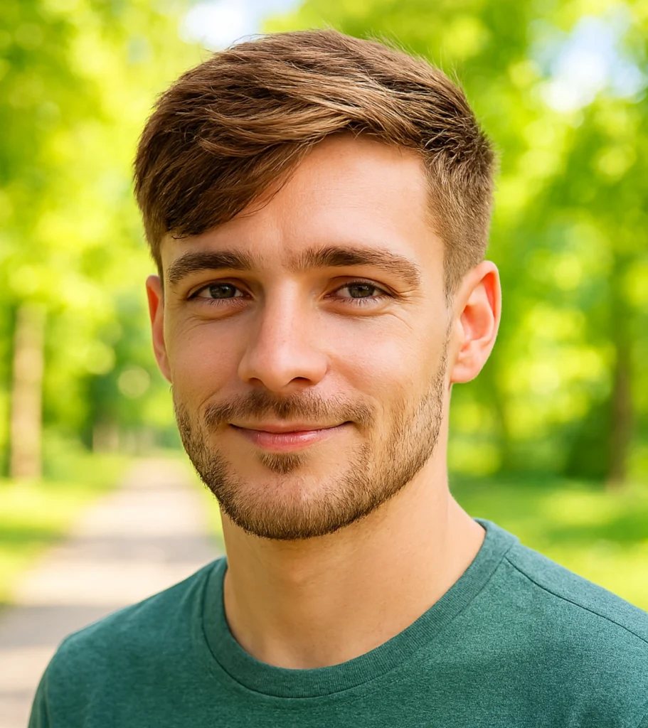 Side Swept Hair with Short Sides