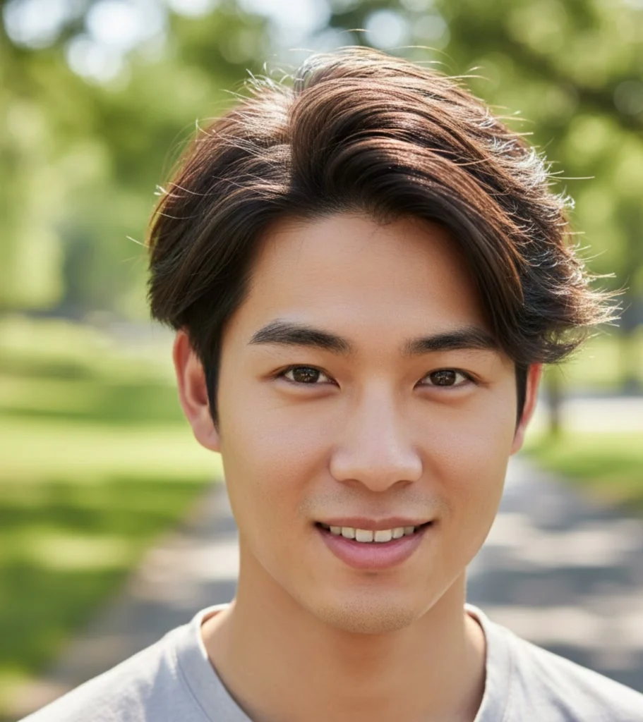 Textured Hairstyle For Asian men