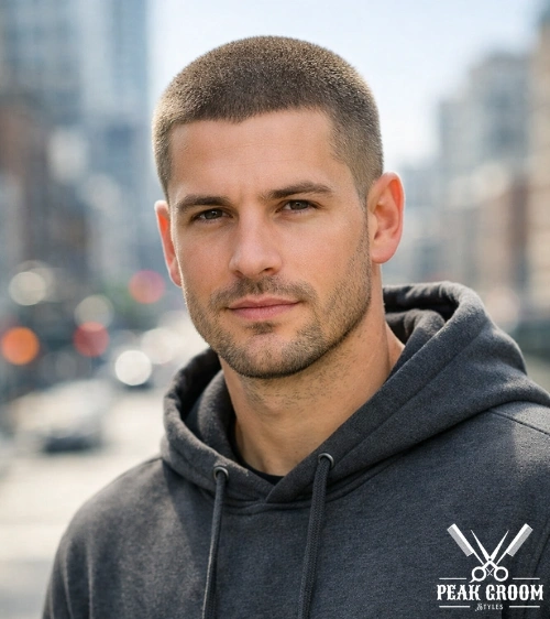12 Guard Buzz Cut Straight Hair