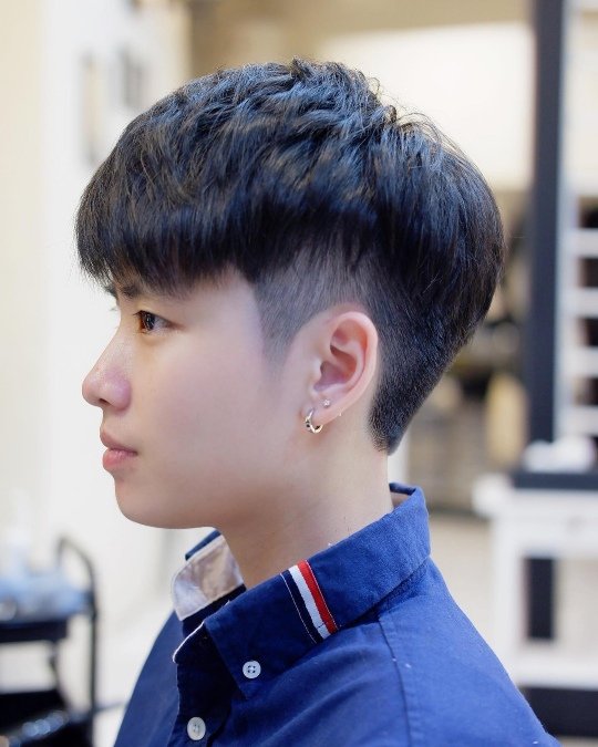 Side Profile: Textured Two Block + Skin Taper
