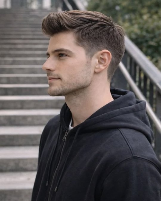 Messy Quiff With Low Taper