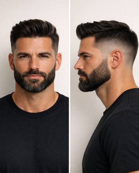 Bearded Short Pompadour