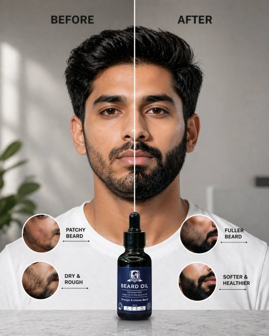 Beard Oil Before and After