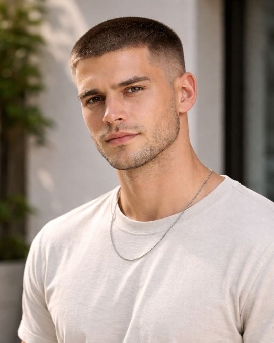 Even Buzz Cut With Stubble