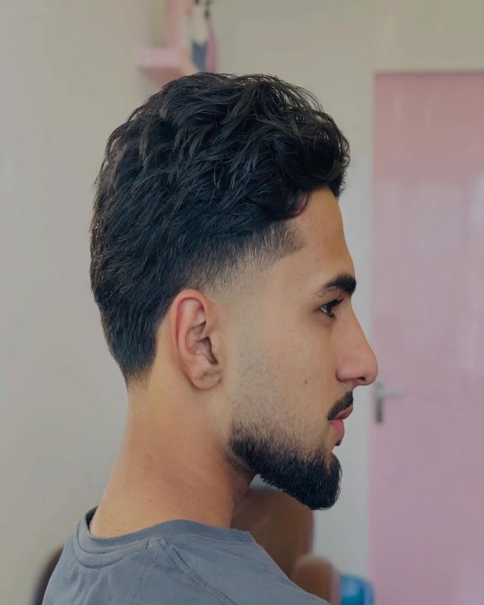 Italian Beard Fade for Wavy Hair
