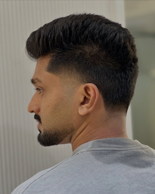 Textured Pompadour High Fade