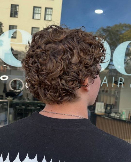 Brown Spiral Curl Perm