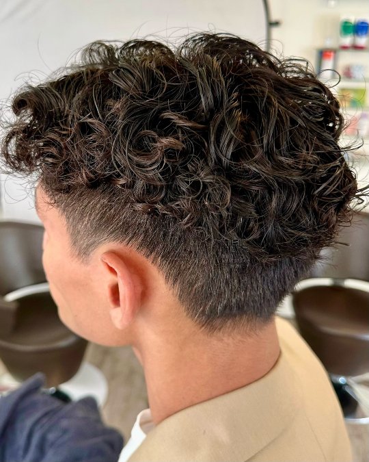 Curly Perm Undercut