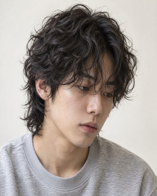Wavy Curtain Wolf Cut