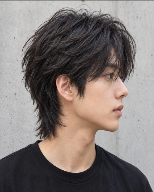 A Choppy Feathered Wolf Cut