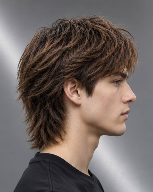 Warm Brown Wolf Cut
