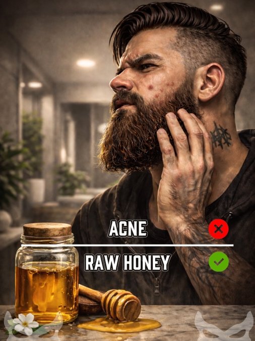 Raw Honey for Beard Acne
