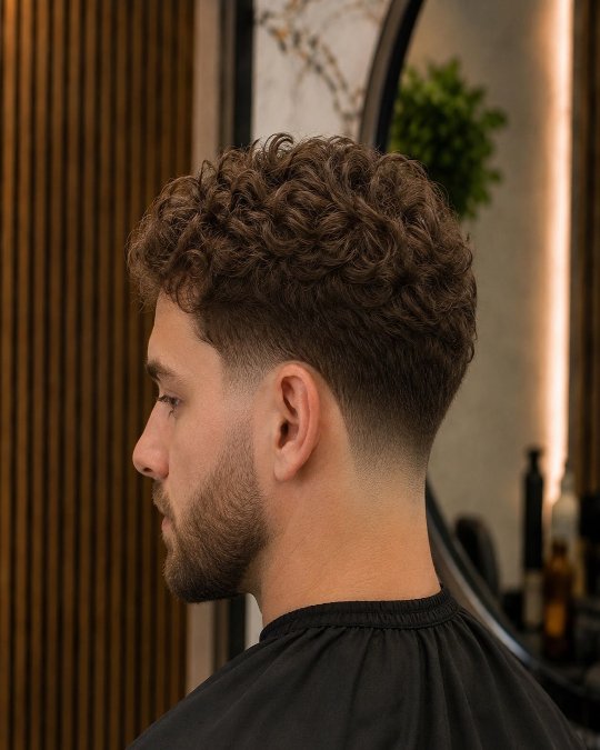 Blended Low Fade Curls