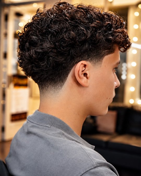 Curly Top With Low Fade