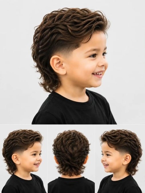 Wavy Mullet + Low Taper