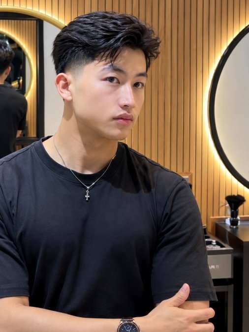 Swept-Back Two Block + Low Fade