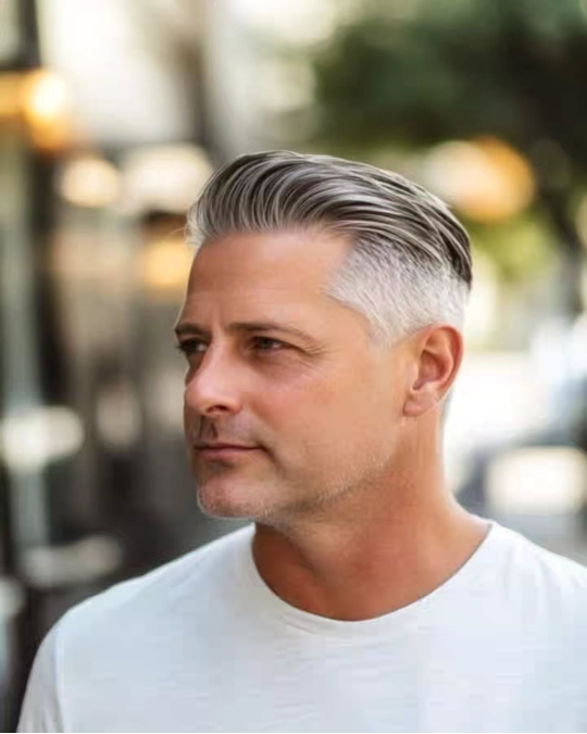 Smooth, Two-Tone Slick Back