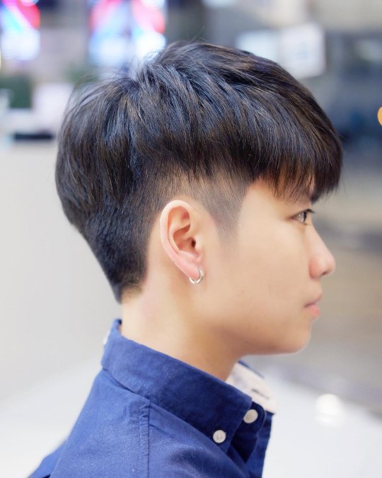 Short Layered Two Block + Skin Taper