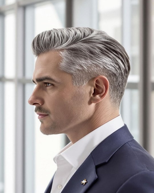 Gray Slick Back + Low Taper
