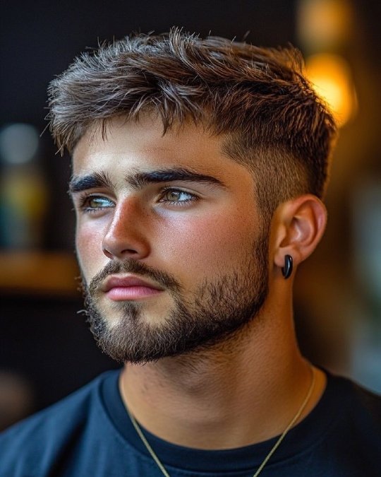 Textured Crop With Short Beard