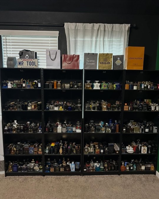 Black Bookcases for Perfume Storage