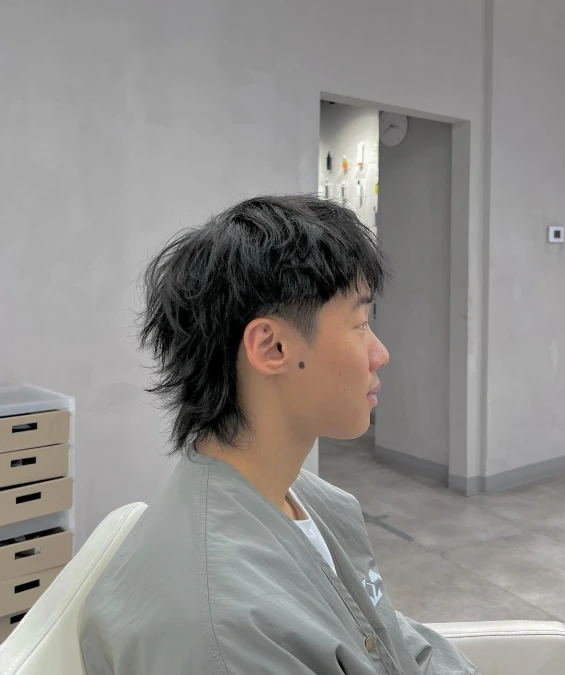 Textured Asian Wolf Cut + Low Taper Fade