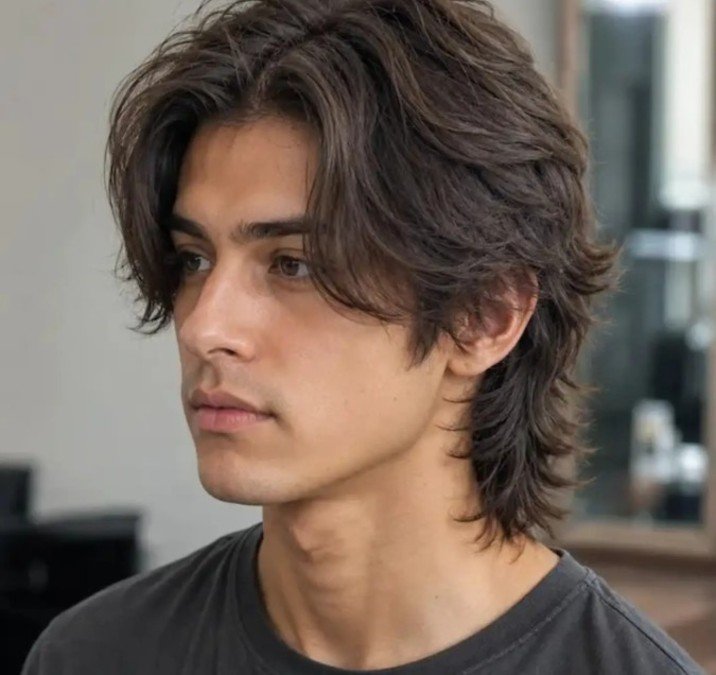 Soft Brown Wolf Cut With Feathered Ends