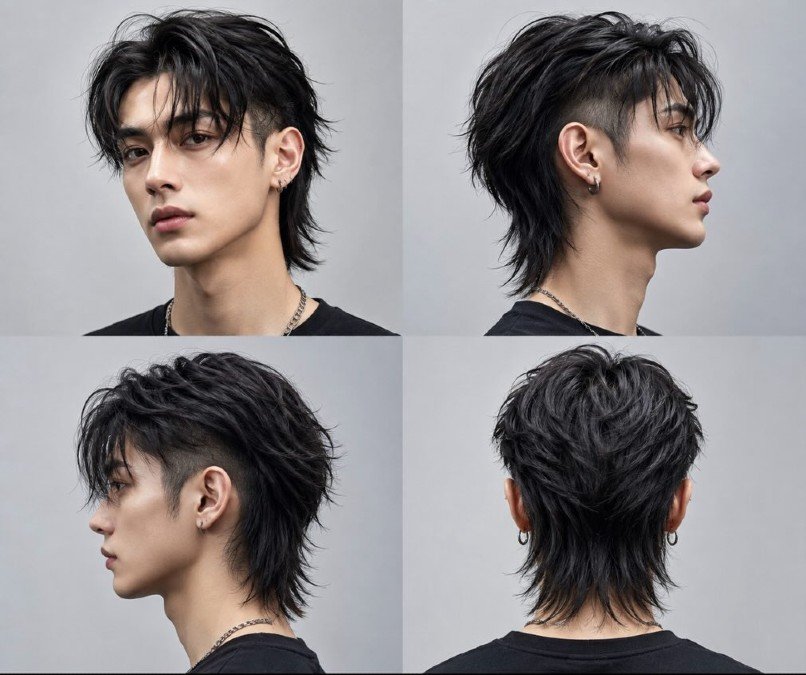 Textured Wolf Cut + Undercut Sides