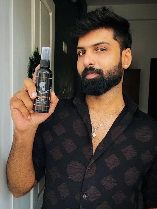Black Beard Oil in a Spray Bottle