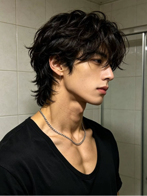 Tousled Wavy Wolf Cut With Feathered Layers