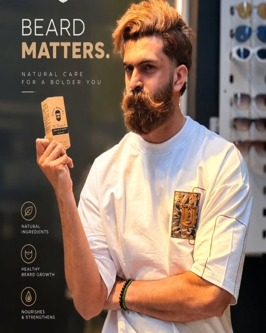 Full Beard With Handlebar Mustache